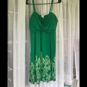 Green jersey dress